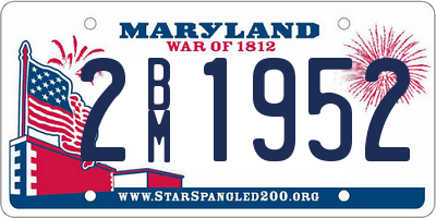 MD license plate 2BM1952