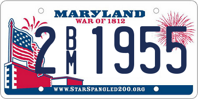 MD license plate 2BM1955