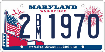 MD license plate 2BM1970