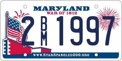 MD license plate 2BM1997