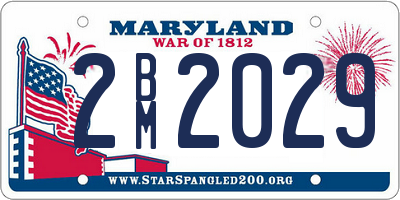 MD license plate 2BM2029