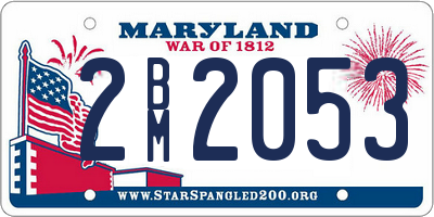MD license plate 2BM2053