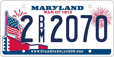 MD license plate 2BM2070
