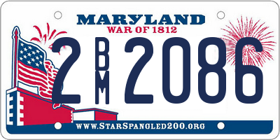 MD license plate 2BM2086