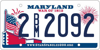 MD license plate 2BM2092
