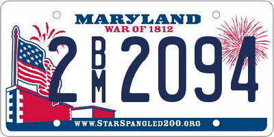 MD license plate 2BM2094