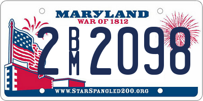 MD license plate 2BM2098