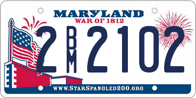 MD license plate 2BM2102