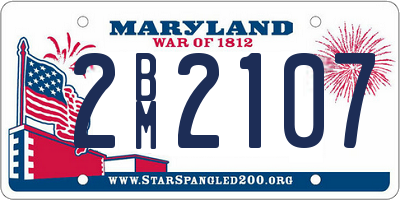MD license plate 2BM2107