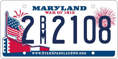 MD license plate 2BM2108