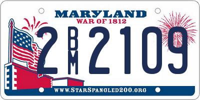 MD license plate 2BM2109