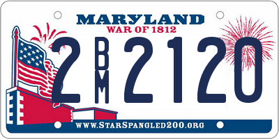 MD license plate 2BM2120