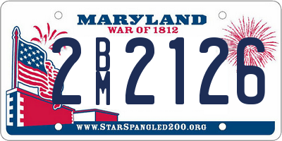 MD license plate 2BM2126