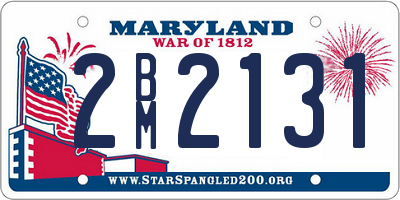 MD license plate 2BM2131