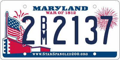 MD license plate 2BM2137