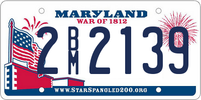 MD license plate 2BM2139