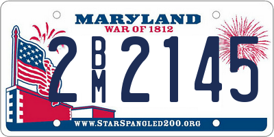 MD license plate 2BM2145