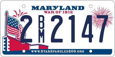 MD license plate 2BM2147