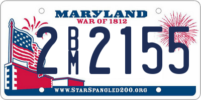 MD license plate 2BM2155