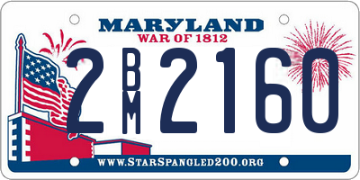 MD license plate 2BM2160