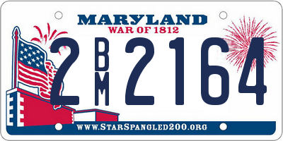 MD license plate 2BM2164