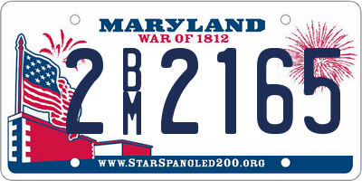 MD license plate 2BM2165