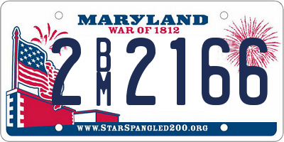 MD license plate 2BM2166