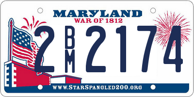 MD license plate 2BM2174