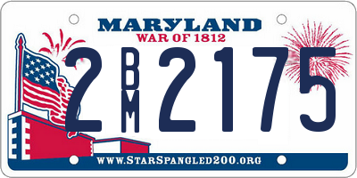 MD license plate 2BM2175