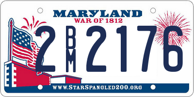 MD license plate 2BM2176