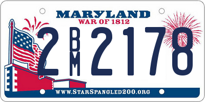 MD license plate 2BM2178