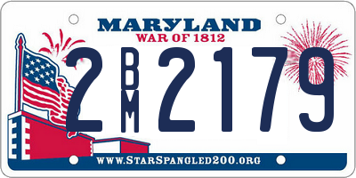 MD license plate 2BM2179