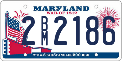 MD license plate 2BM2186