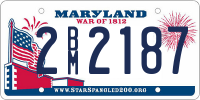 MD license plate 2BM2187