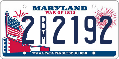 MD license plate 2BM2192