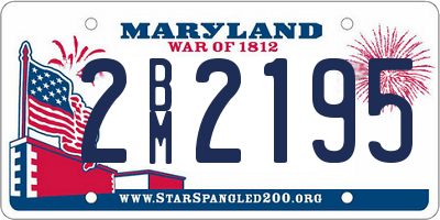 MD license plate 2BM2195
