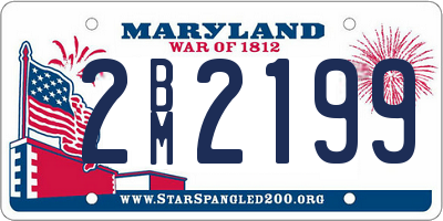 MD license plate 2BM2199