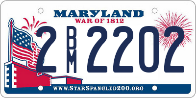 MD license plate 2BM2202