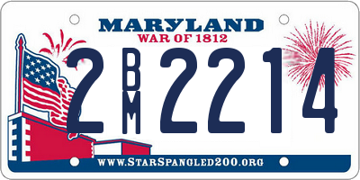 MD license plate 2BM2214