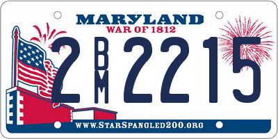 MD license plate 2BM2215