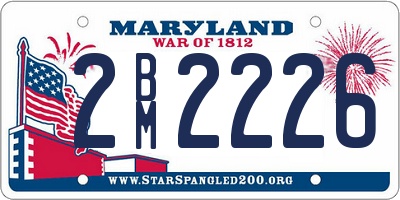 MD license plate 2BM2226