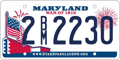 MD license plate 2BM2230
