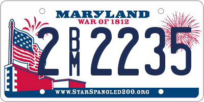 MD license plate 2BM2235