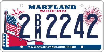 MD license plate 2BM2242