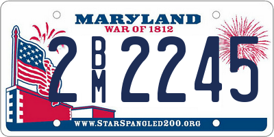 MD license plate 2BM2245