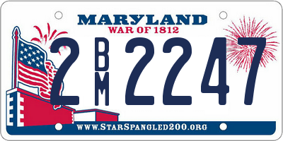 MD license plate 2BM2247