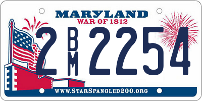 MD license plate 2BM2254