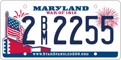 MD license plate 2BM2255