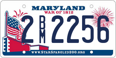 MD license plate 2BM2256