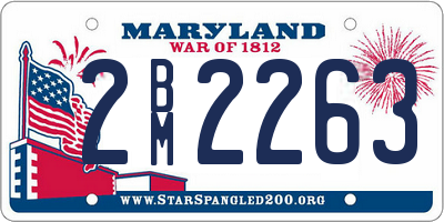 MD license plate 2BM2263